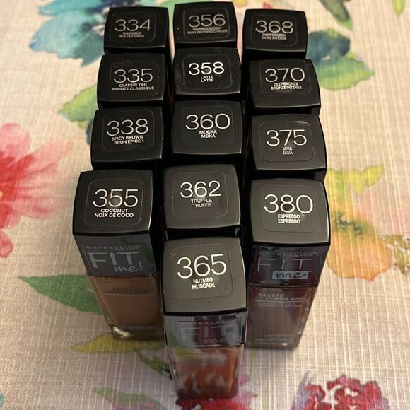 Lot of 2 370 Deep Bronze Maybelline Fit Me Matte Foundation - Picture 5 of 6